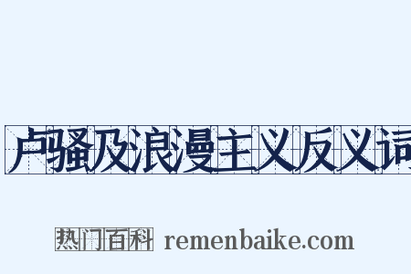 卢骚及浪漫主义反义词是什么意思的图片